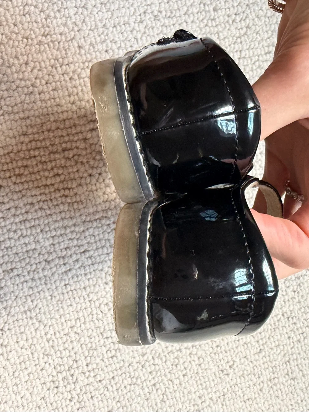 Footmates Toddler black t-strap patent leather Mary Jane 